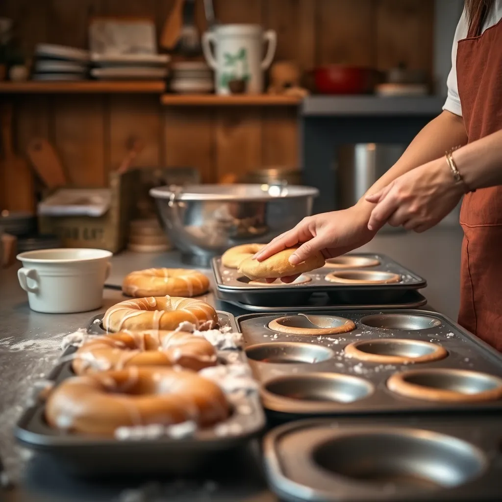 Key ingredients for Apple Cider Donuts displayed on a table