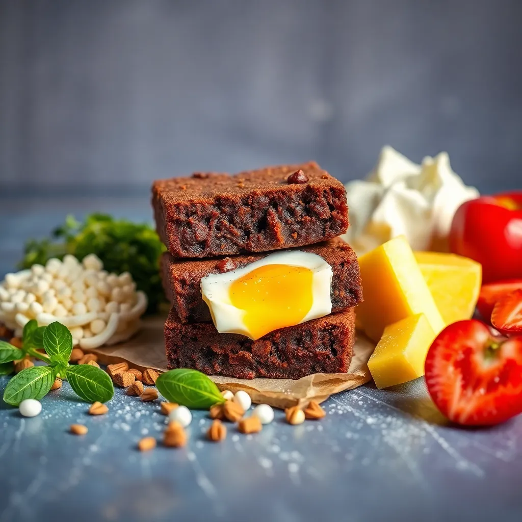 Close-up of Breakfast Brownies ingredients