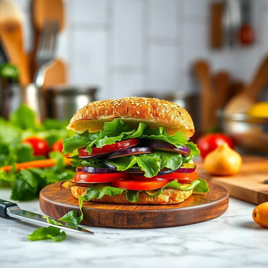 Key ingredients for California Grilled Veggie Sandwich