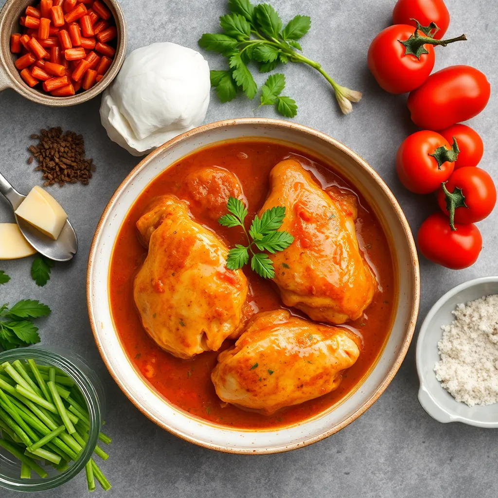 Key ingredients for Chicken Marsala