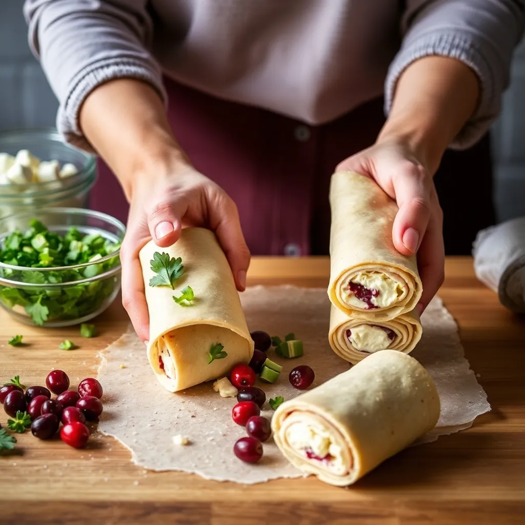 Key ingredients for Cranberry Cream Cheese Roll Ups