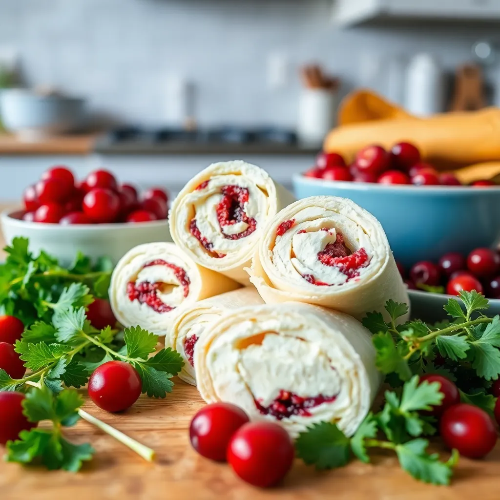 Ingredients used in Cranberry Cream Cheese Roll Ups