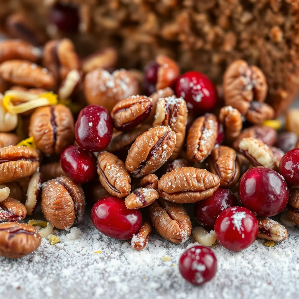 Measuring out Cranberry Nut Bread ingredients