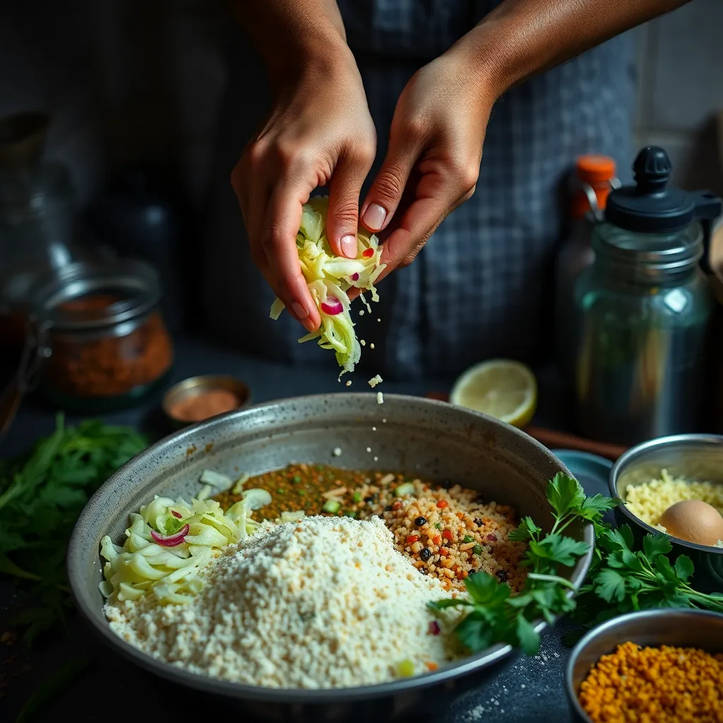 Key ingredients for Crispy Vegetable Pakoras