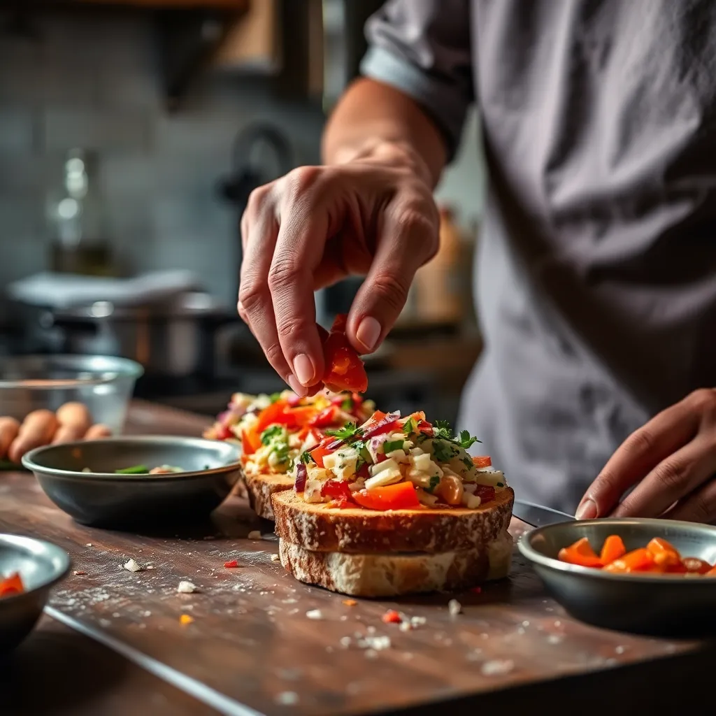 Fresh ingredients that make up the Cuban Midnight Sandwich