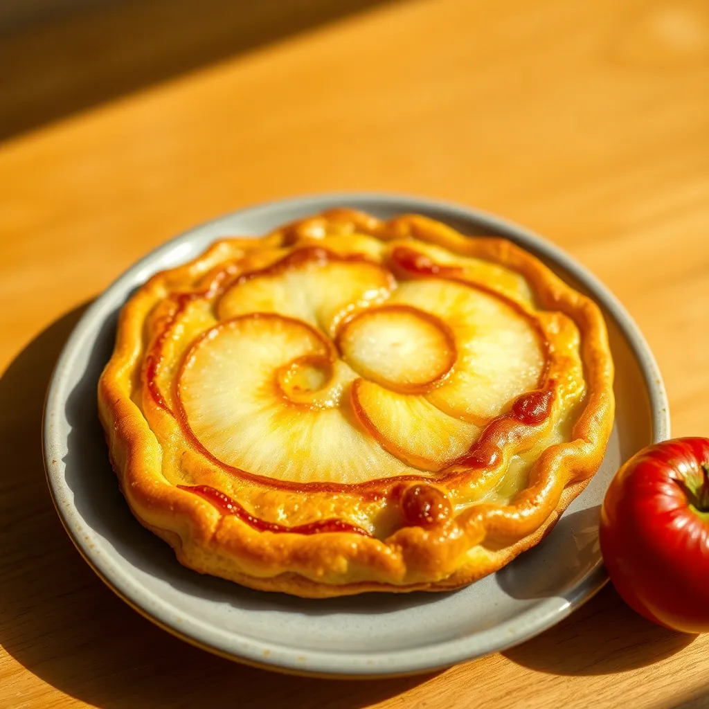 Delicious German Apple Pancake on a serving plate