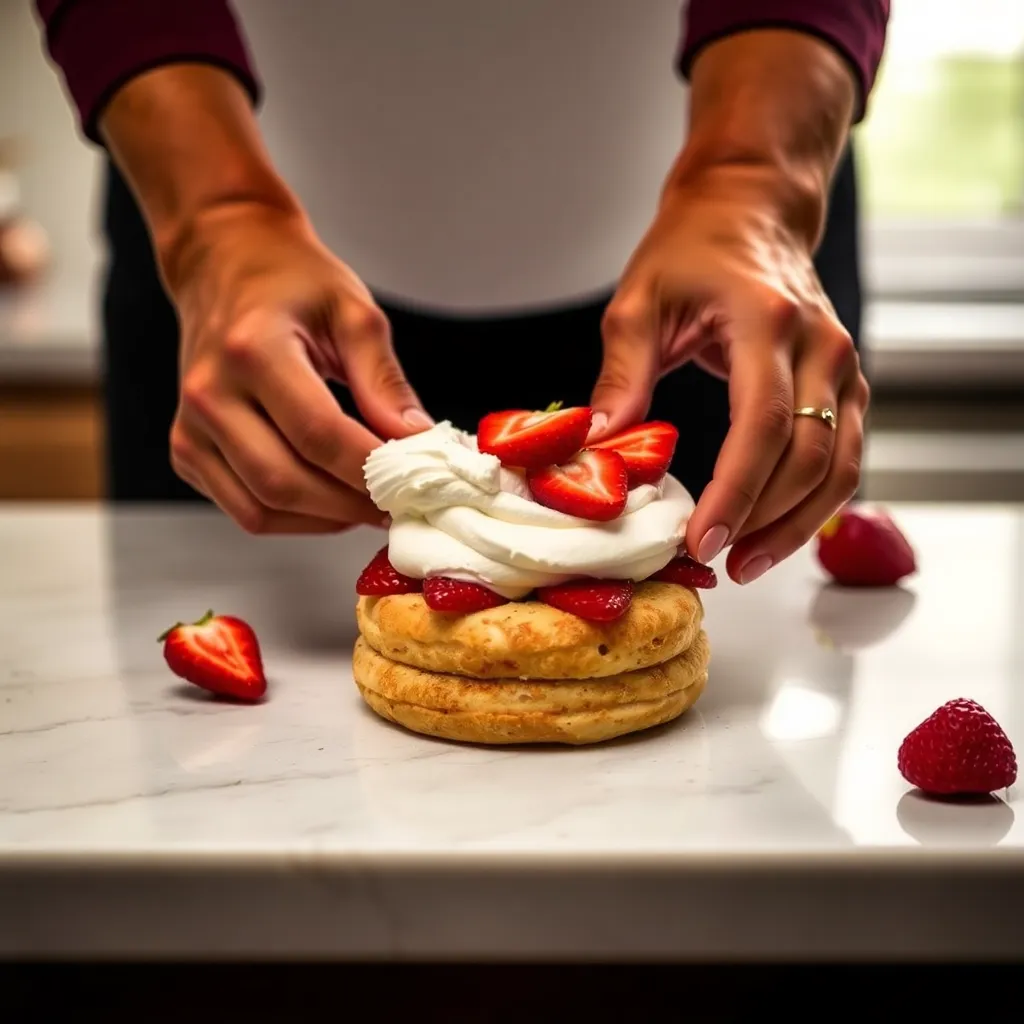 Essential ingredients for Glazed Doughnut Strawberry Shortcake