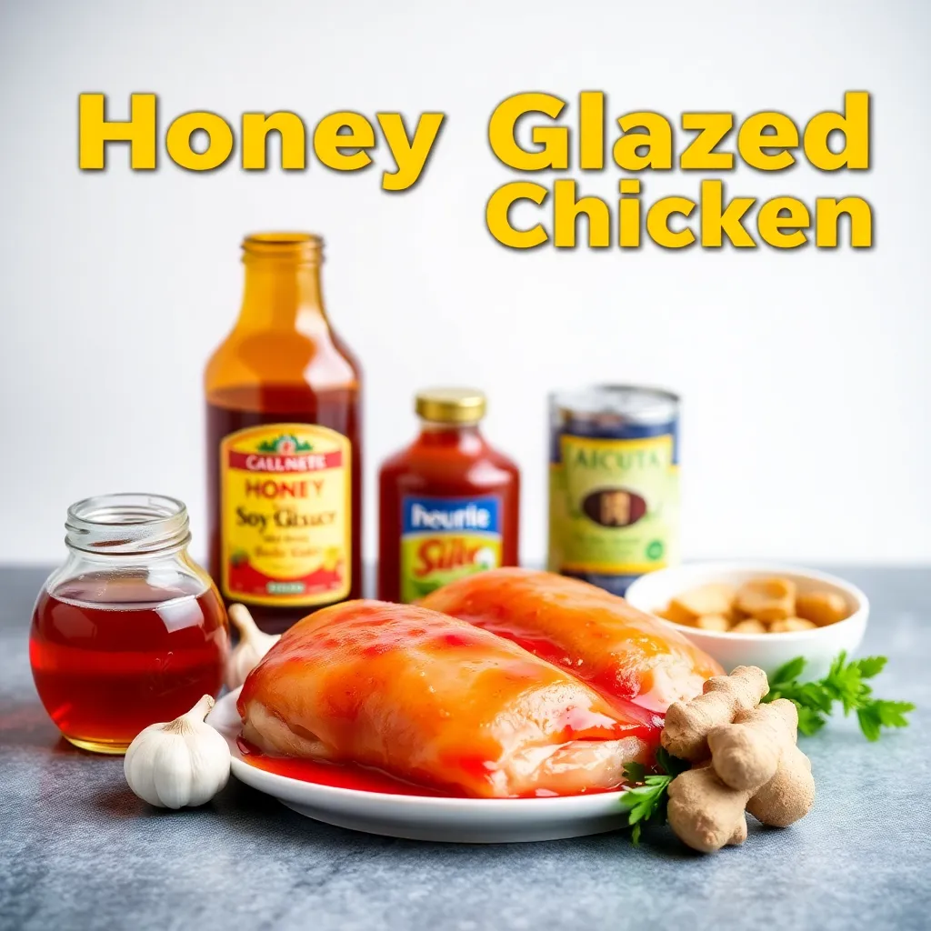 Key ingredients for making Honey Glazed Chicken