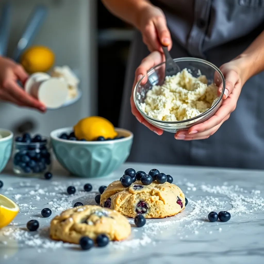 Key ingredients for Lemon Blueberry Scones