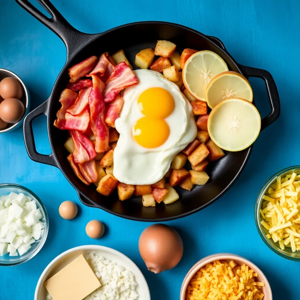 Key ingredients for Loaded Breakfast Skillet