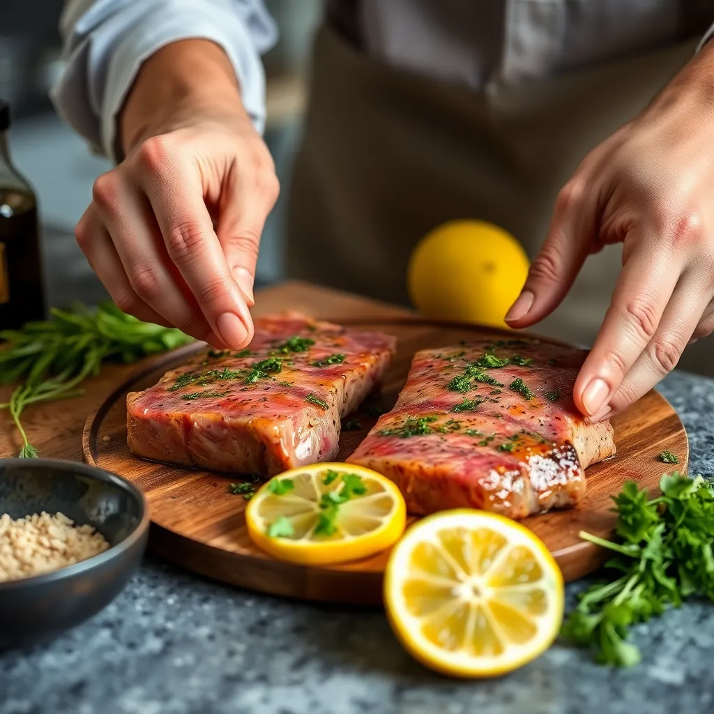 Ingredients used in Marinated Tuna Steak