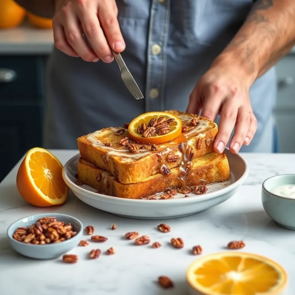 Essential ingredients for Orange Pecan French Toast