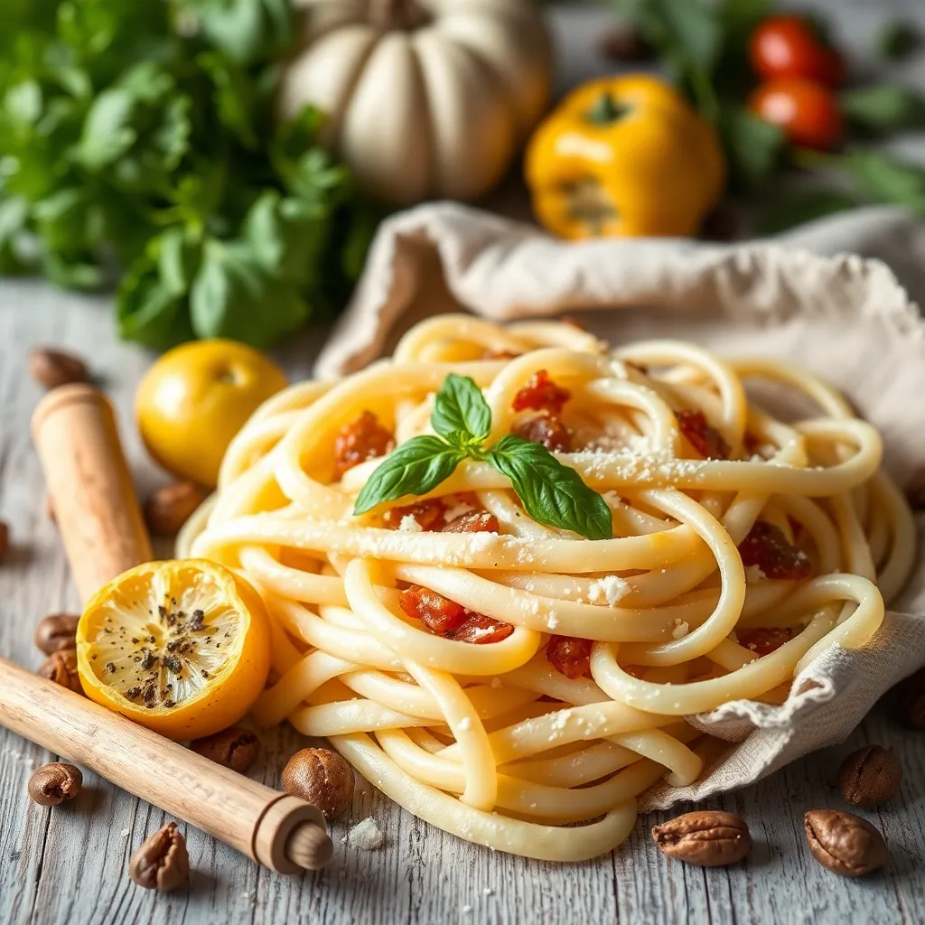 Essential ingredients for preparing Pasta alla Trapanese