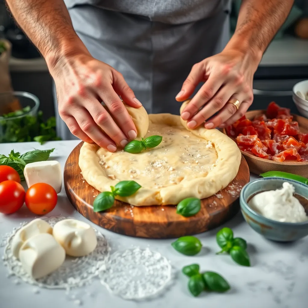 Vital ingredients for crafting Pizza Bianca with Prosciutto