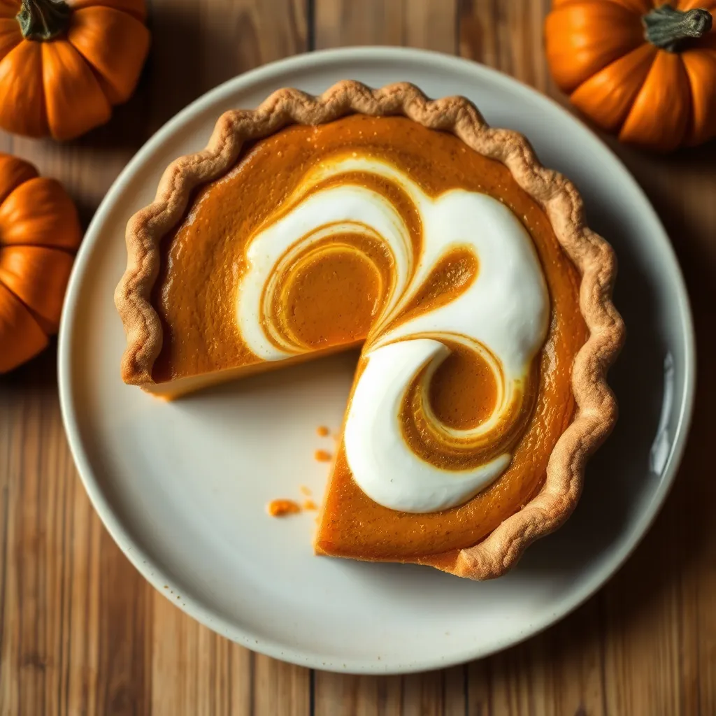 Pumpkin Pie with Maple Mascarpone Swirl main image