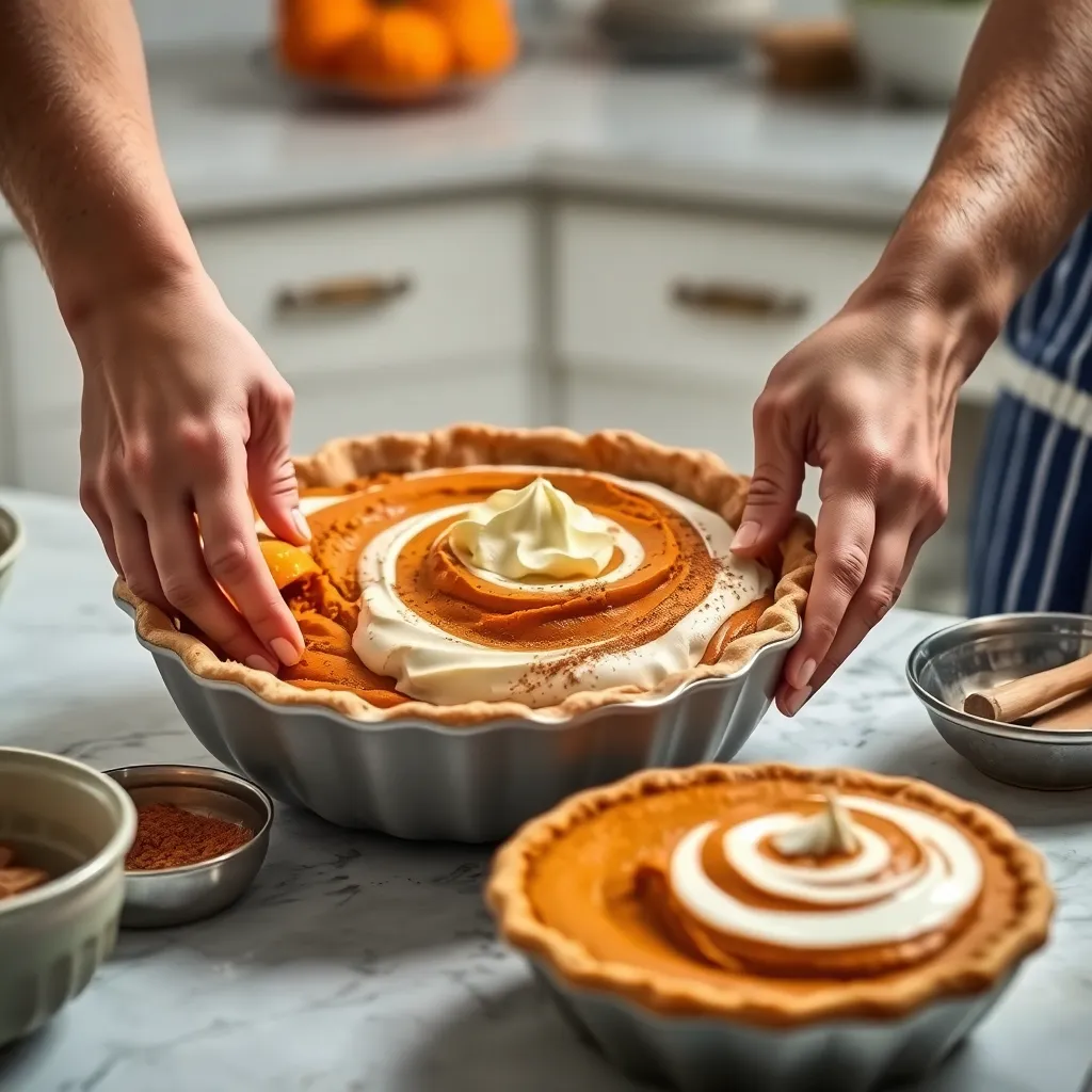 Ingredients for Pumpkin Pie with Maple Mascarpone Swirl