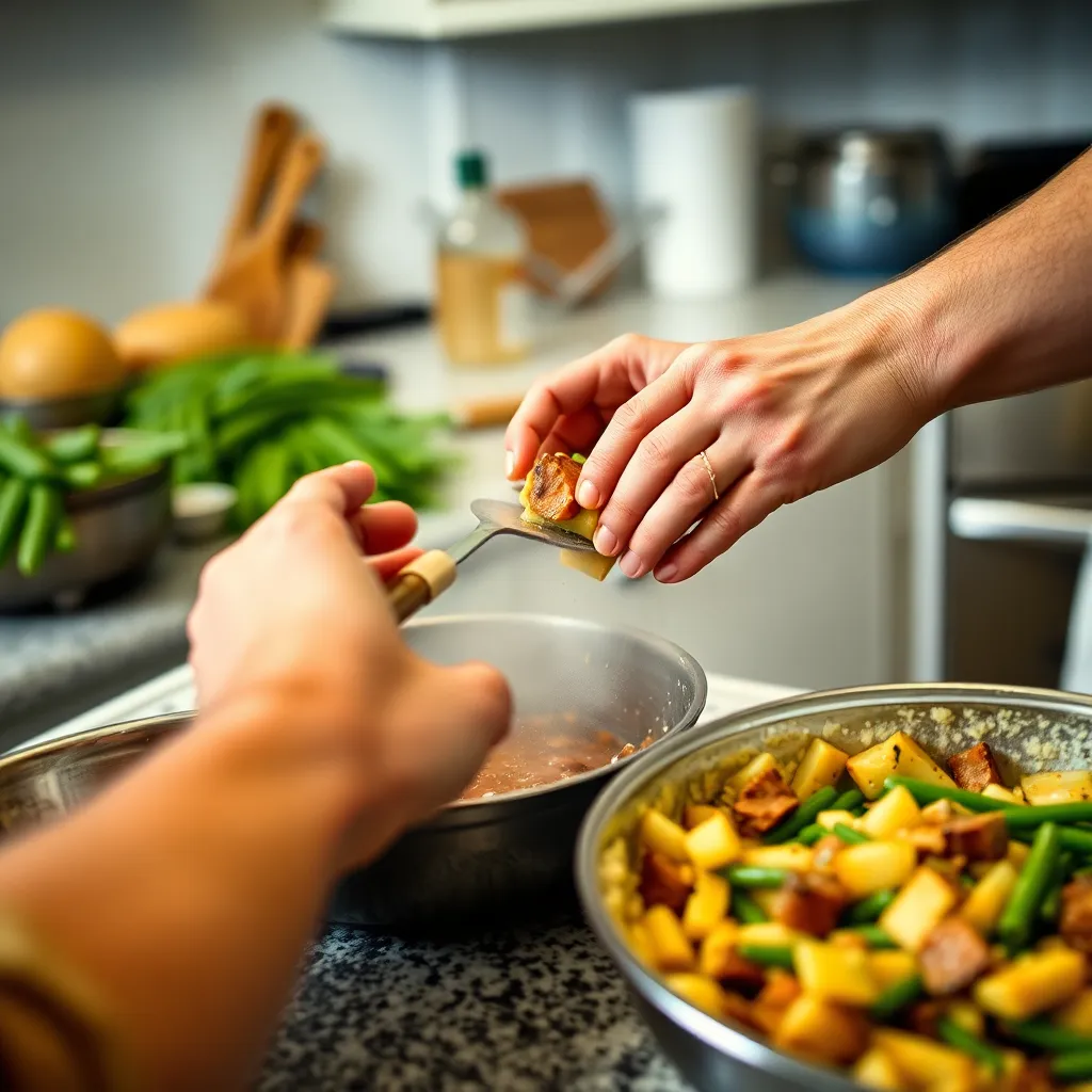 Key ingredients for Sausage Green Bean Potato Casserole