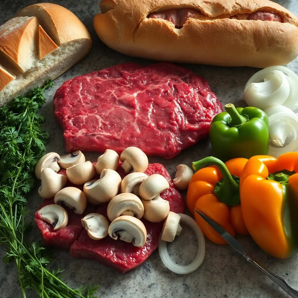 Ingredients used in Sensational Steak Sandwich