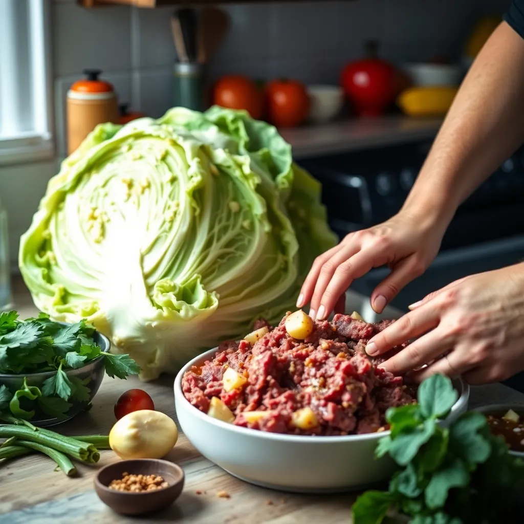 Key ingredients for Slow Cooker Corned Beef and Cabbage