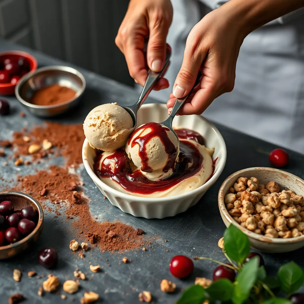 Key ingredients for making Tartufo dessert