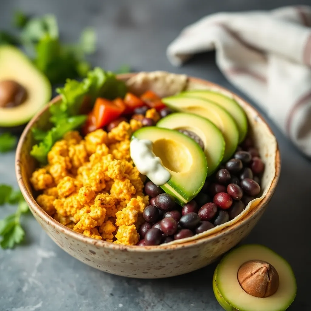 Image of Ultimate Tofu Breakfast Burrito Bowls