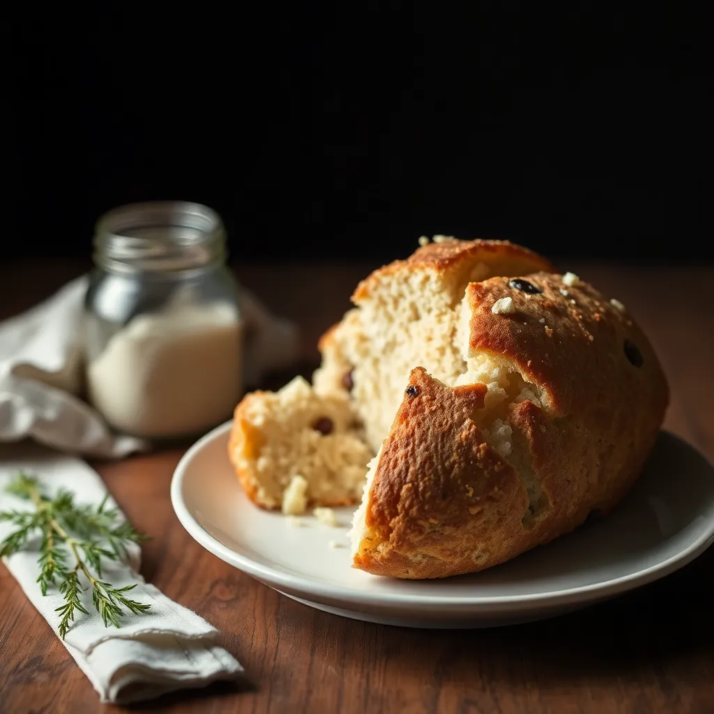 Image of homemade bread with olives and cheese