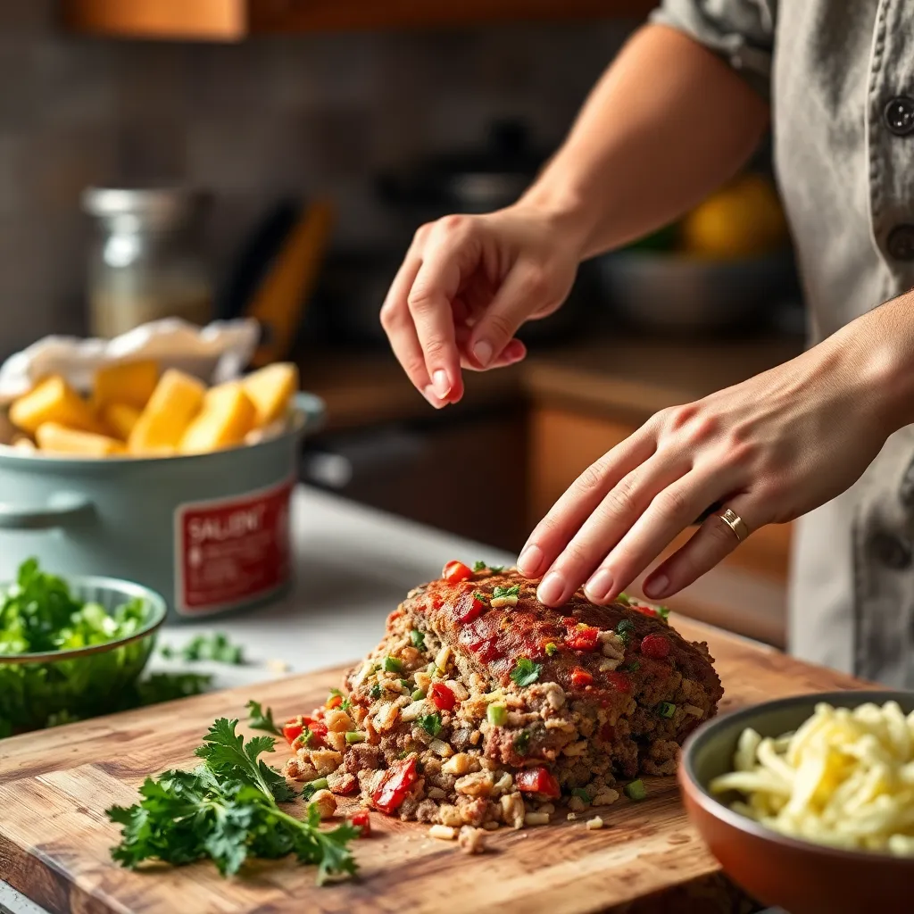 Essential ingredients for a successful meatloaf with stove top stuffing