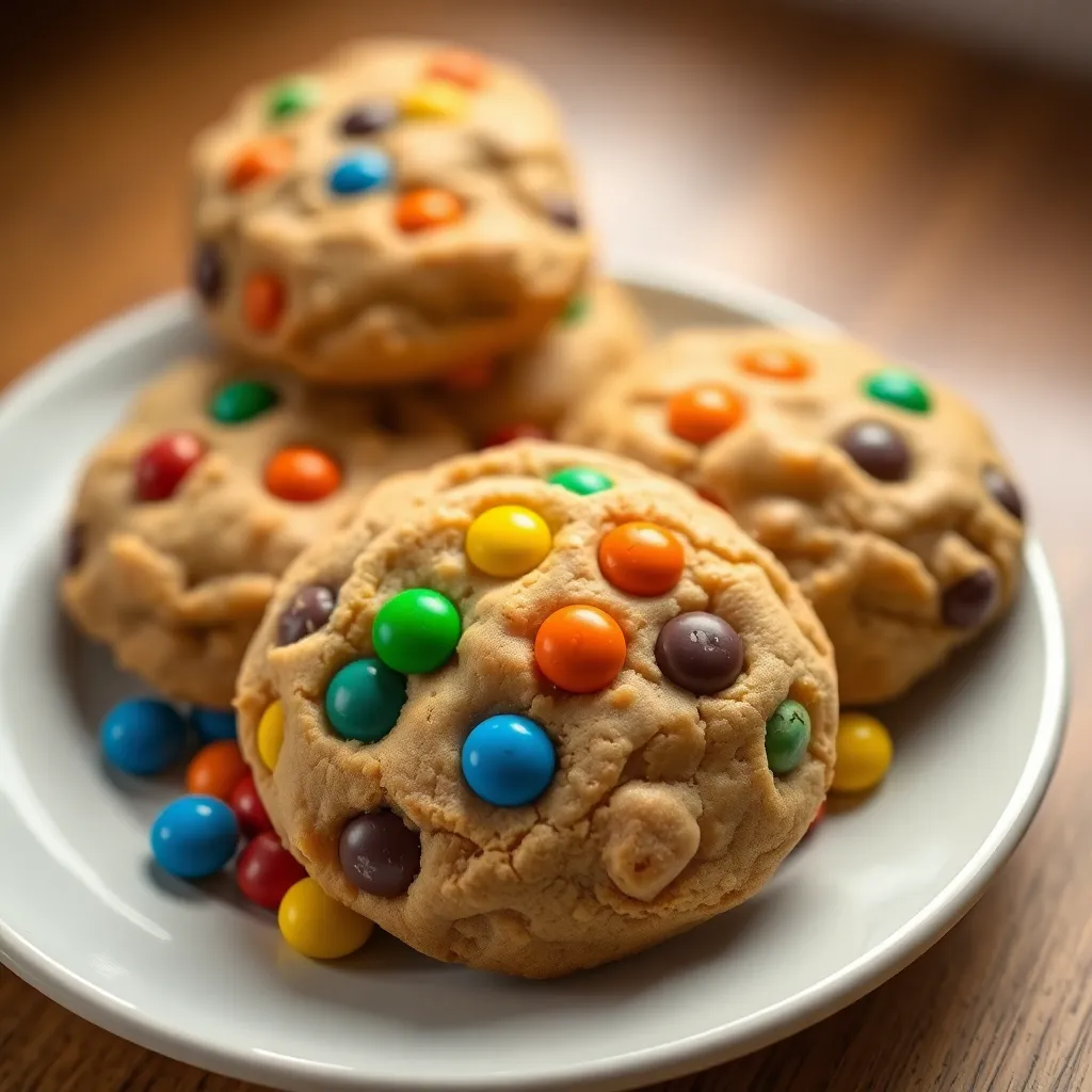 Image of fresh peanut butter cookies with peanut butter m