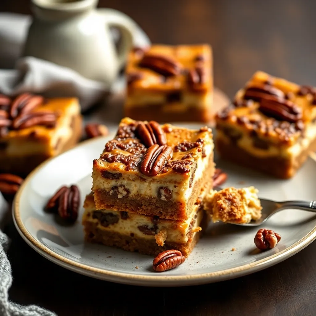 Image of pecan pie cheesecake bars