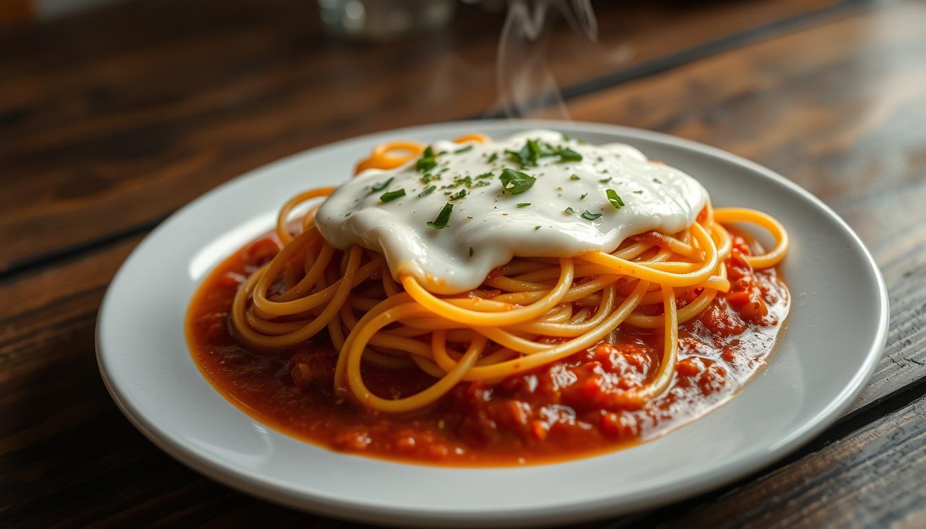 baked spaghetti with cream cheese