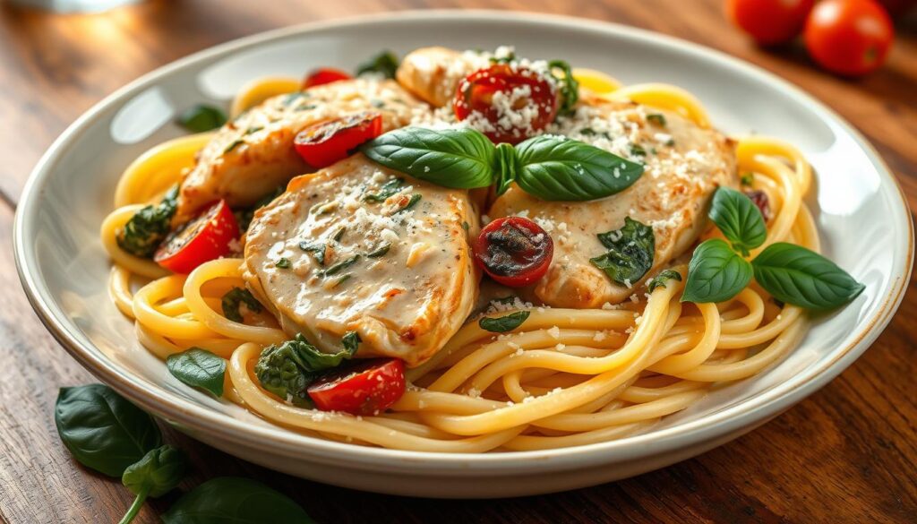 creamy tuscan chicken pasta recipe