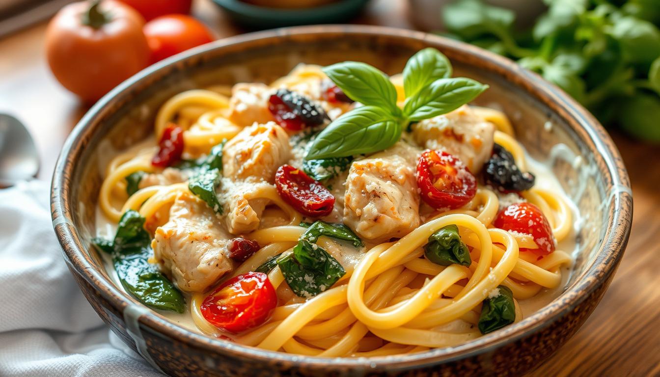 creamy tuscan chicken pasta