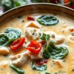 creamy tuscan chicken soup