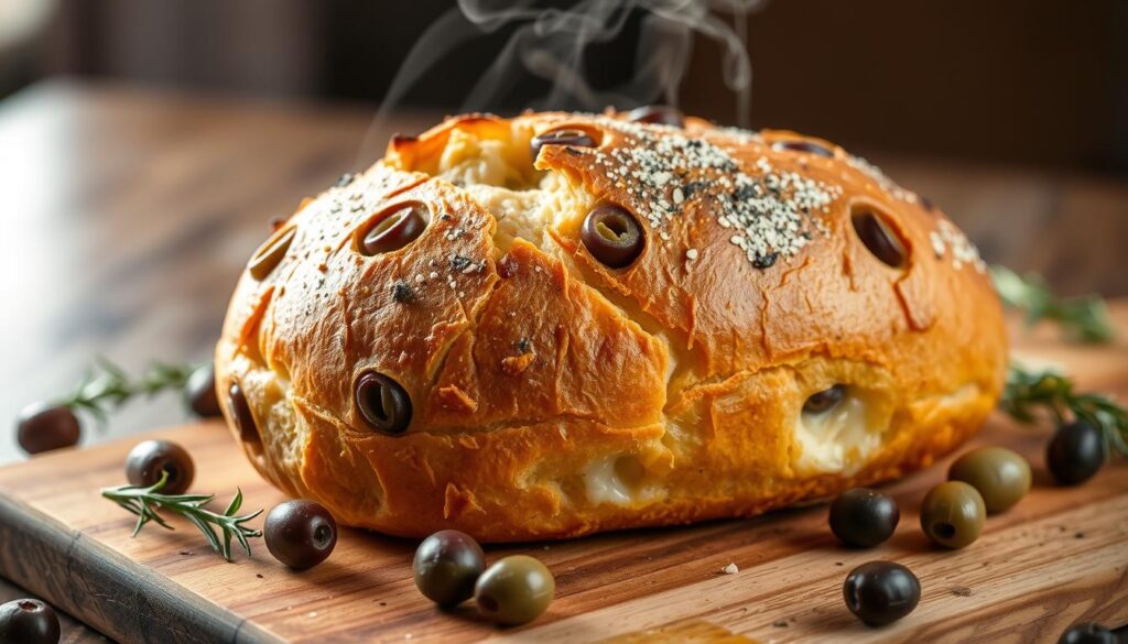 delicious olive and cheese bread