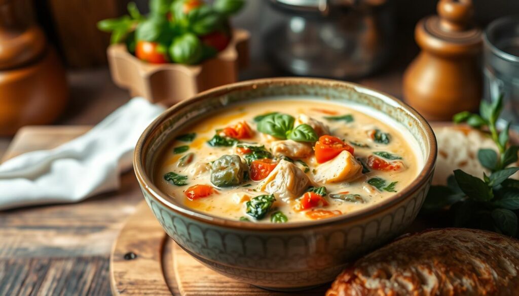 easy tuscan chicken soup