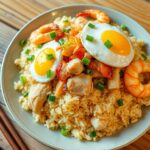 fried rice with egg chicken and shrimp recipe