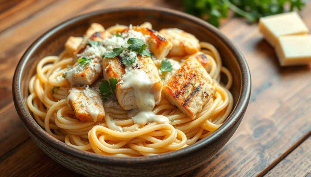 garlic parmesan chicken pasta