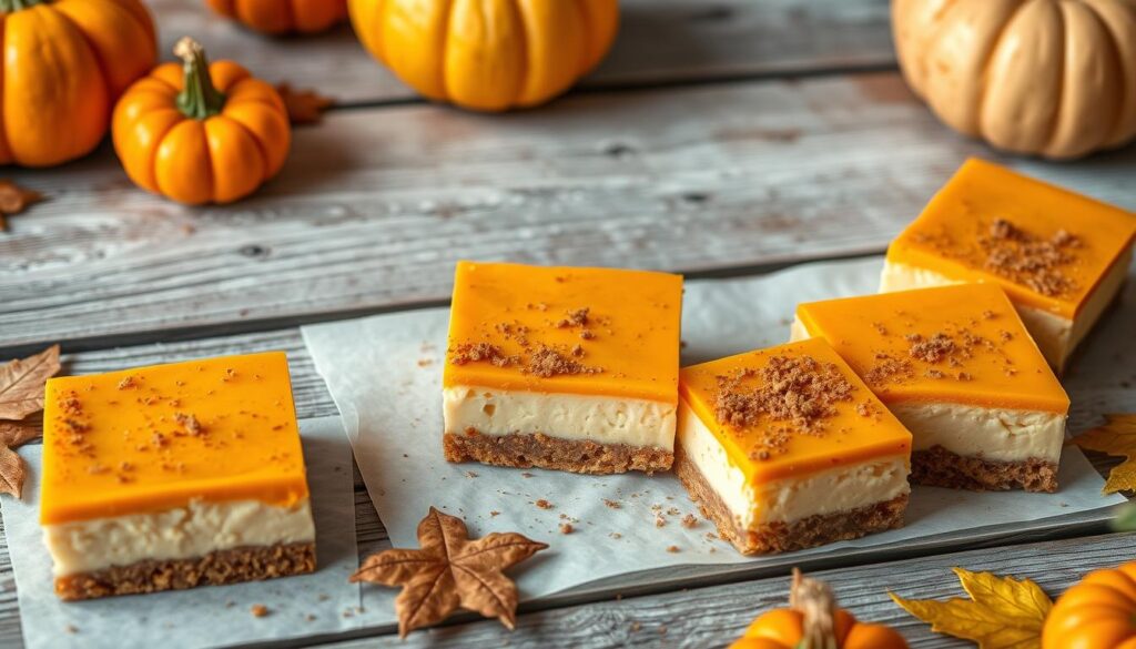 pumpkin and cheesecake bars