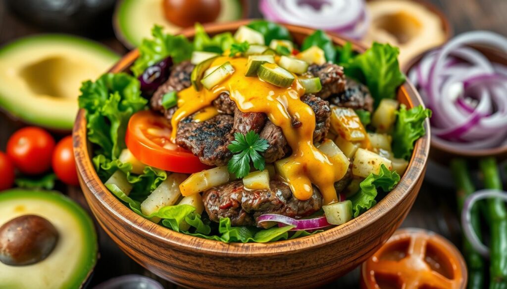 quick burger bowl