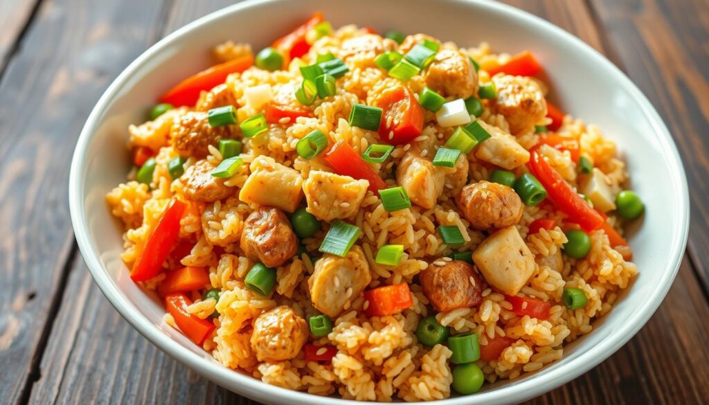 vegetarian chicken fried rice